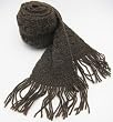 Handmade Pure Fisherman's Wool Scarf - Pure Chocolate - Crocheted By Hand (Clever Gift Idea for Men/ One-of-a-kind)