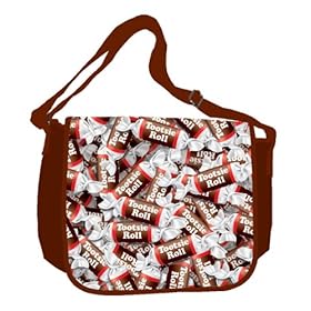  Silver Buffalo TR2001 Tootsie Roll Tossed Tootsies 15-Inch by 12-Inch Messenger Bag, Multi-Color