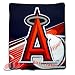 Anaheim Angels Royal Plush Raschel MLB Blanket (Curveball Series) by Northwest (50x60)