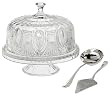 Godinger Coquille Crystal Domed Cake Plate