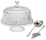 Godinger Coquille Crystal Domed Cake Plate