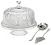 Godinger Coquille Crystal Domed Cake Plate