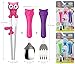 Edison Owl Training Chopsticks Spoon&Fork Set For Kids 3y+(Pink+Purple)