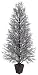 64" Potted Silver & Black Glittered Berry Christmas Tree #XBZ729-SI