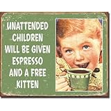Ephemera - Unattended Children Tin Sign Ephemera - Unattended Children Tin Sign