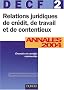 DECF, num�ro 2 : Relations juridiques de cr�dit, de travail et de contentieux : Annales 2004