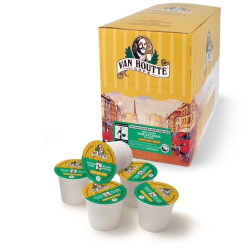 Van Houtte Cafe Amazonia Blend, Fair Trade & Organic Medium Roast Coffee K-Cups for Keurig Brewers, 24-Count Boxes (Pack of 2)