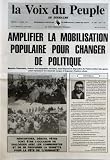 VOIX DU PEUPLE (LA) [No 2497] du 05/07/1991 - AMPLIFIER LA MOBILISATION POPULAIRE POUR CHANGER DE POLITIQUE - EDITORIAL PAR JEAN-CHRISTOPHE JOLY