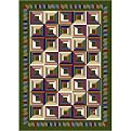 Claire Murray Log Cabin Rug Christmas Green Collection