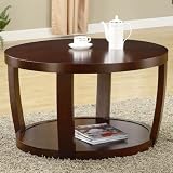 Round Coffee Table with Cherry Finish