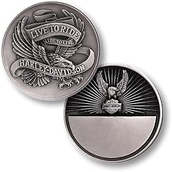 Harley-Davidson Live To Ride, Eagle Nickel Antique Coin