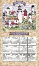 Calendar Towel - Lighthouses of Cape Cod