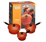 from Le Creuset Le Creuset Cast Iron Saucepan Set, Volcanic, 3 Pieces