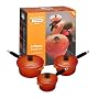 Le Creuset Cast Iron Saucepan Set, Volcanic, 3 Piece