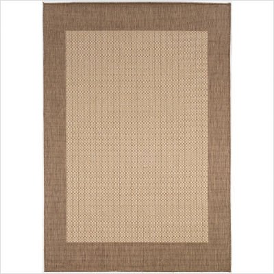 Recife Checkered Field/Natural-Cocoa Indoor/Outdoor Rug Size: 7' 6
