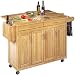 Home Styles 88-5023-95 Wood Top Kitchen Cart with Breakfast Bar 54x36.25x18.5