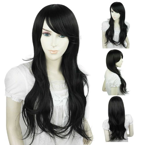 Landisun New Stylish SN008 Black Women Girls Sexy Long Fashion Full Wavy Hair Wig