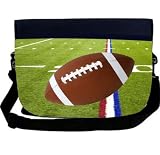 Football on Red White & Blue Field NEOPRENE Laptop Sleeve Bag Messenger Bag - Laptop Bag -Notebook Bag - for Macbook Pro, Aspire, Samsung, Acer, ASUS, Dell, HP, Lenovo, Sony, Toshiba Unisex - Ideal Gift for all occassions!