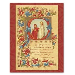 Immanuel - Box Set of 12 Christmas Greeting Cards and matching patterned envelopes