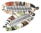 L. Erickson USA Covered Banana Clip 100% Silk Print - Jungle