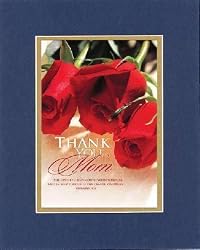 Thank You, Mom - Proberbs 31:26 . . . 8 x 10 Inches Biblical/Religious Verses set in Double Beveled Matting - A Timeless and Priceless Poetry Keepsake Collection