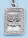 Set of 4 Team Spirit Tennis Sports Religious Keychains #15289