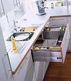 Blum Tandembox Sink Drawer With Blumotion 500mm (19 11/16) 125# Class Full Extension Kit Stainless Steel