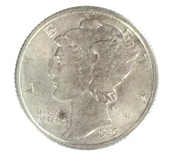 Mercury Dime Silver Coin 1939 S Uncirculated - MS 64