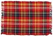 Durable Hand Woven 100% Cotton Colorful Red and Yellow Plaid Placemat 12x18 Inches Set / 6