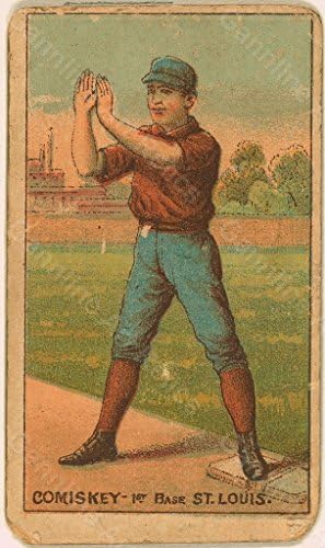 1887 Baseball Tobacco Card CHARLES COMISKEY St Louis Browns Full Color 8x10 Glossy Photo reproduction