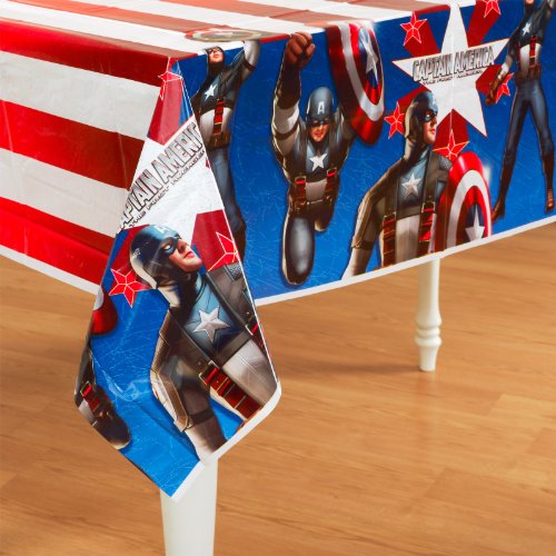  Captain America Printed Plastic Tablecover