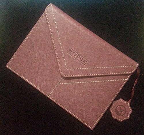 Wisdom Maroon Brown Leather Handbag Shoulder Briefcase Passport Ipad Purse Phone Mobile Premium Holder Case Magnet