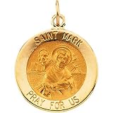 14K Yellow Gold St. Mark Medal - 22.00mm