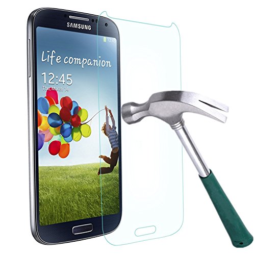 Samsung Galaxy S4 i9505 Screen Protector Tempered Glass, HD Ultra Clear 99.9% Transparency World's Thinnest (0.26mm) 9H Ballistics Hardness, laser cut engineerd Maximum Screen Protection