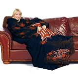 Detroit Tigers MLB Adult Smoke" Comfy Throw Blanket with Sleeves "