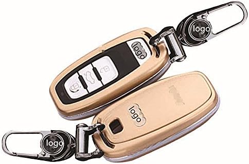 Chihiro Gold Remote Key Fob shell case cover bag for A3 A4 A5 A6 A7 A8 A8L Q3 Q5 Q7 S3 S4 S5