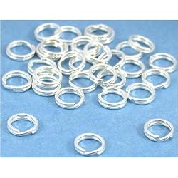 30 Split Rings Sterling Silver Charm Bead Parts 6mm