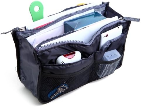HDE Expandable 13 Pocket Handbag Insert Purse Organizer with Handles
