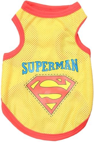New Summer Small Pet Dog Puppy Chihuahua Superman T-shirt Vest Sportswear M