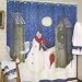 Holiday Outhouses Fabric Shower Curtain By Blonder Holiday Clearance Sale