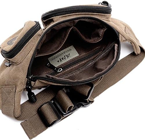 Mjhong Men's Travel Bum Bag Money Waist Belt Fanny Pack Holiday Festival Money Wallet Pouch Coffee
