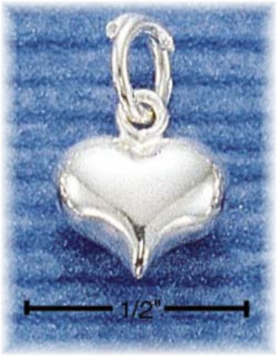 Sterling Silver Mini Puffed Heart Charm