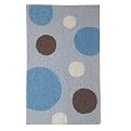 Tiddliwinks Bath Rug - Mod Blue and Brown (30x20")