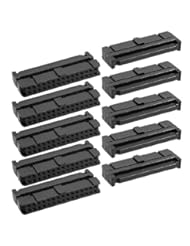 CE: 10 x 2.54mm Pitch Female 30 Pin Flat Cable IDC Socket Connector Black - Gino