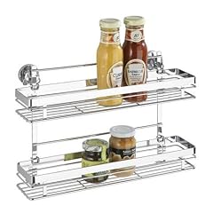 Wenko 5859100 Gew�rzboard Duo Power-Loc - Befestigen ohne Bohren, Easy Hang On, Chrom, 35 x 32 x 11 cm