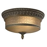 Checkolite Hapsburg 2 Light Flushmount Textured Painted Bronze ~ Lightaccents
