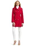 London Fog Women's Double Breasted Trench Coat, Rasberry, Large