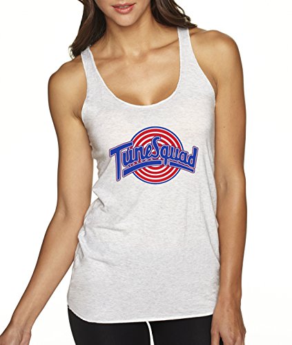 New Way 487 - Women's Tank-Top Tune Squad Space Jam Basketball Team XS White