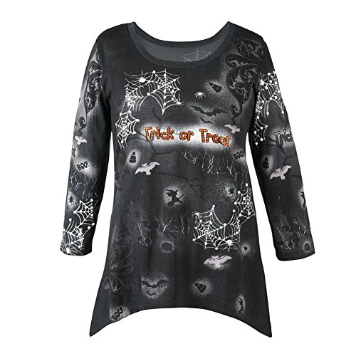 Halloween Trick or Treat Spider Web Tunic Top