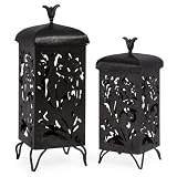 2 Piece Carolina Pierced Metal Lidded Box Set by 
